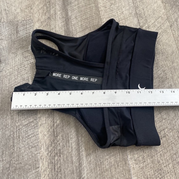 ZYIA ACTIVE black sports bra XS “one more rep” ZYIA black top - Picture 8 of 8